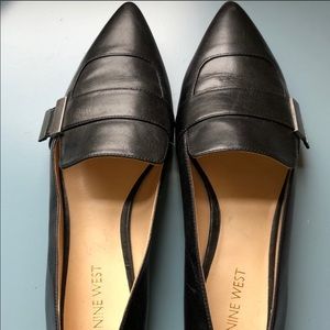 Black pointy flats